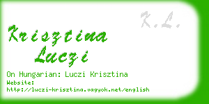 krisztina luczi business card